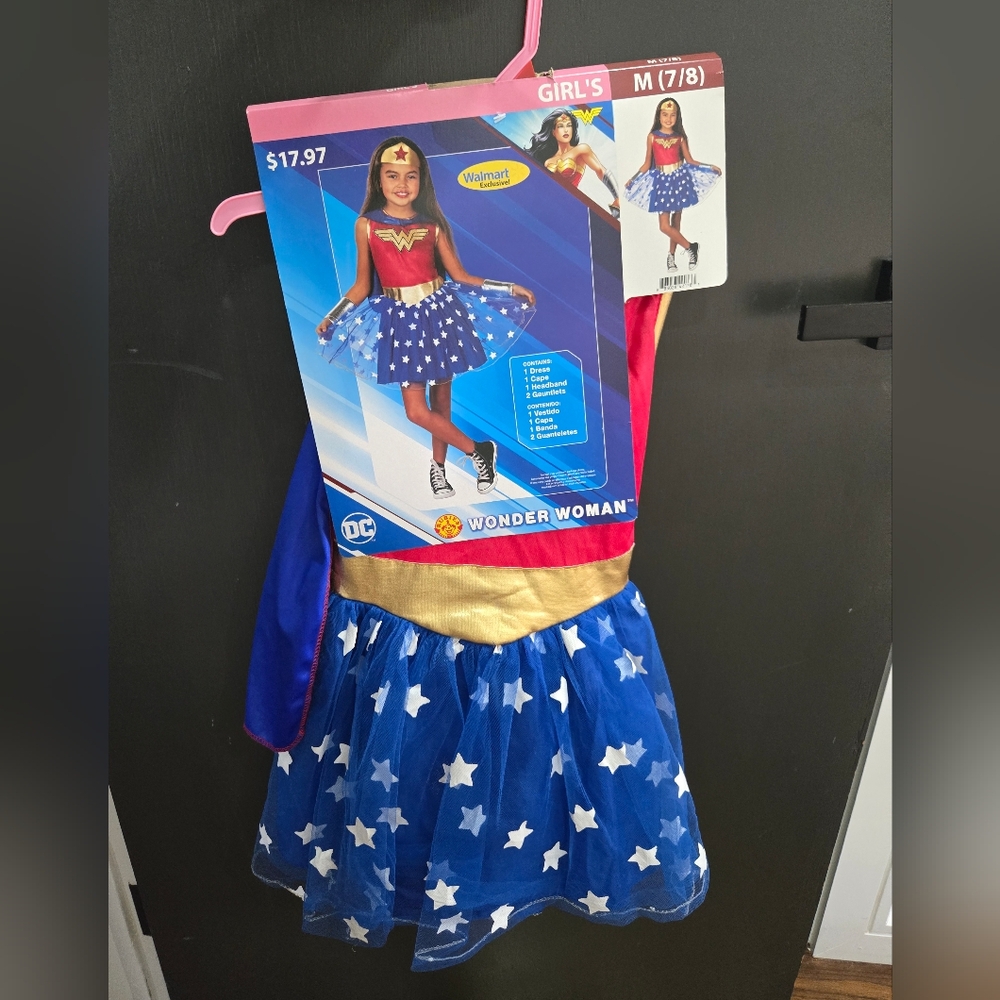Wonder Woman Kids Superhero Costume - Red, Blue, Gold